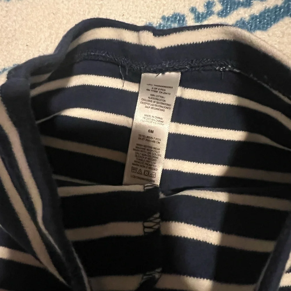 BUNDLE Navy Striped Baby Leggings